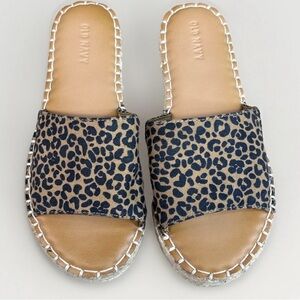 Old Navy Women's Leopard Espadrille Slides